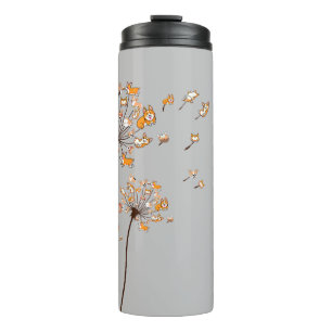 Bouteilles Isothermes Corgi Flower Fly Dandelion Chemise mignonne Amoure
