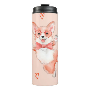 Bouteilles Isothermes Corgi Love Dancing Corgi with Hearts