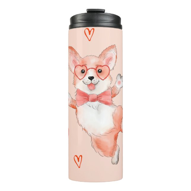 Bouteilles Isothermes Corgi Love Dancing Corgi with Hearts (Devant)