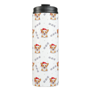 Bouteilles Isothermes Corgis à Santa Hats Motif de Noël