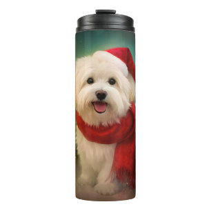 Bouteilles Isothermes Coton De Tulear Chien dans la neige Noël