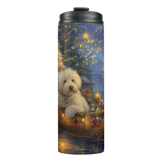 Bouteilles Isothermes Coton De Tulear Noël Festive Voyage (Devant)