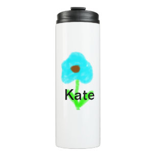Bouteilles Isothermes Couleur d'eau bleu vert ajouter votre nom texte pe