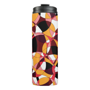 Bouteilles Isothermes couleur fraîche motif abstrait aux couleurs chaude