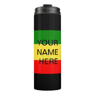 Bouteilles Isothermes COULEURS RASTA - Personnalisez votre propre