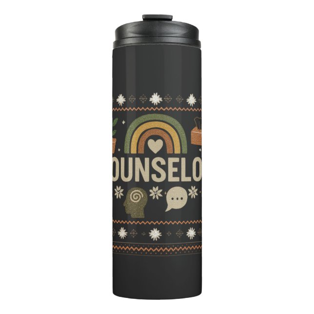 Bouteilles Isothermes Counselor Christmas – Festive Holiday Tumbler (Devant)