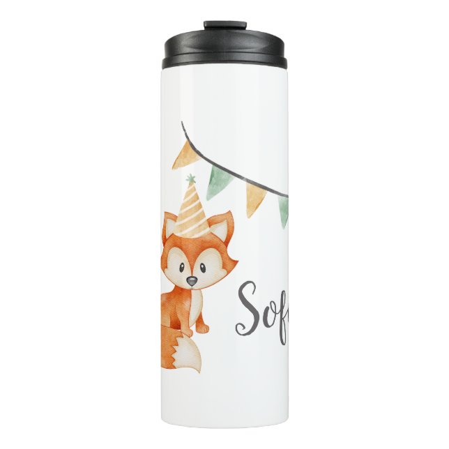Bouteilles Isothermes Coute Fox Woodland Casquette de la fête rose (Devant)