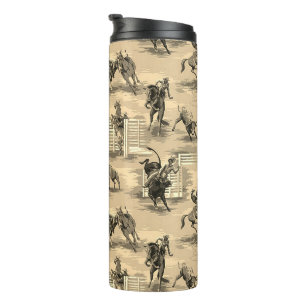 Bouteilles Isothermes Cow-boy de Rodéo Occidental Rétro Vintage