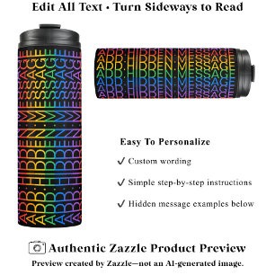 Bouteilles Isothermes Créez Votre Propre Message Caché Fun Rainbow B
