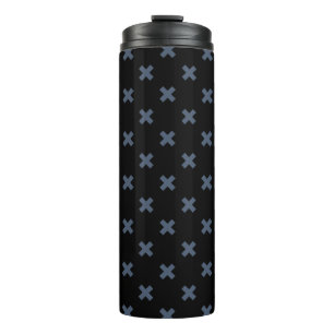 Bouteilles Isothermes Crochets bleu-gris sur noir