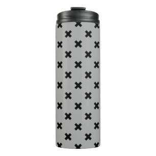 Bouteilles Isothermes Croix noire coutures sur gris