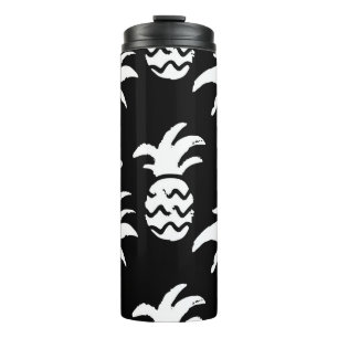 Bouteilles Isothermes Croquez palmiers, ananas, motif monochrome.