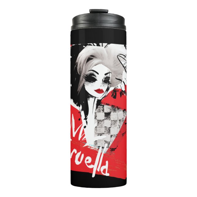 Bouteilles Isothermes Cruella| Collage Cruella du modèle de mode (Devant)