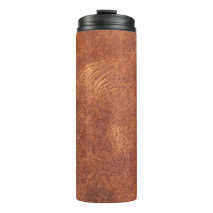 Bouteilles Isothermes cuir marron abstrait texture fond cuir, t