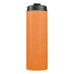 Bouteilles Isothermes Cuir orange texture motif fond cuir, t