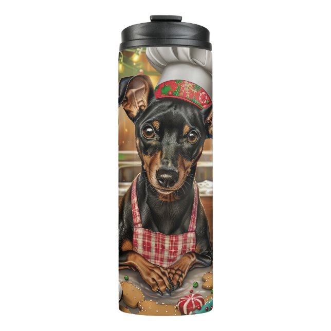 Bouteilles Isothermes Cuisine de vacances allemande Pinscher : Noël fest (Devant)