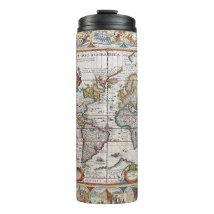 Bouteilles Isothermes Culbuteur antique de carte du monde