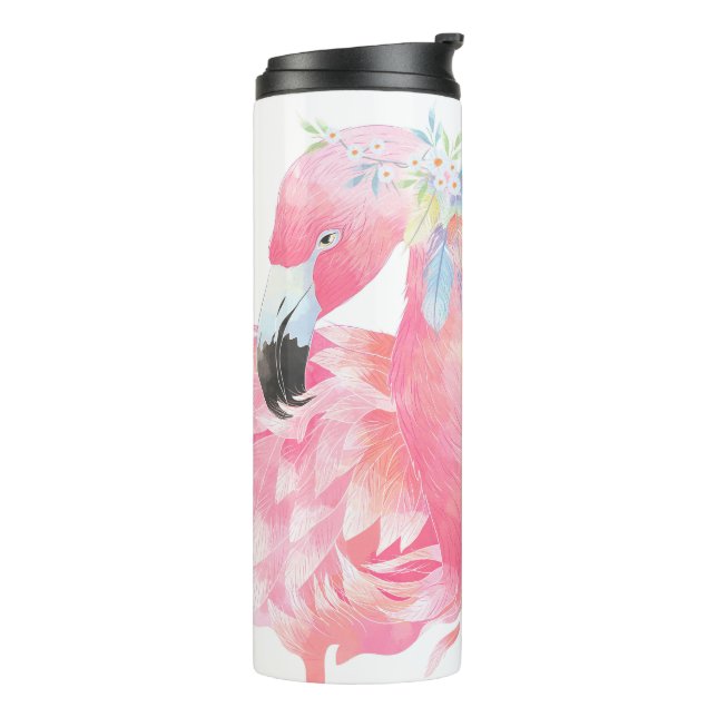 Bouteilles Isothermes Culbuteur thermique personnalisé par Flamant rose (Tourné sur la gauche)