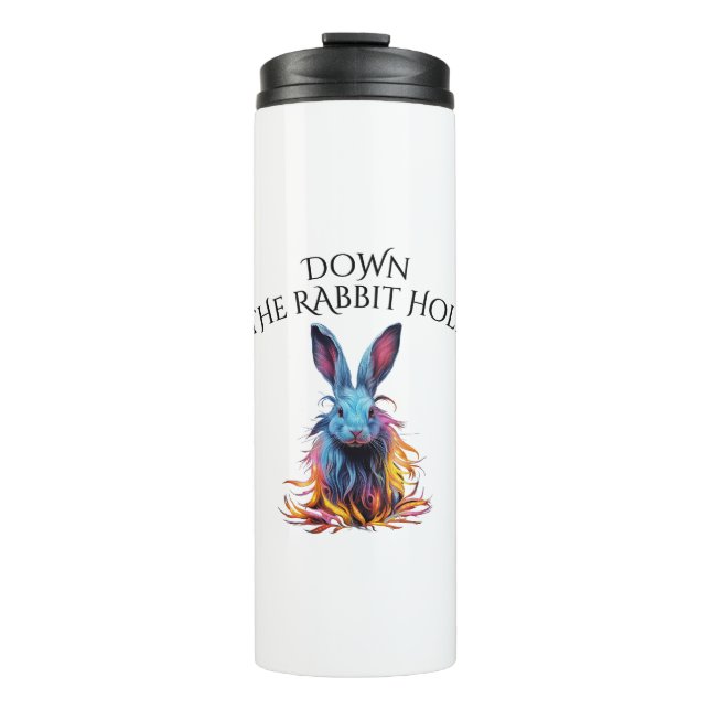 Bouteilles Isothermes Custom Down Rabbit Hole Blue Bunny (Devant)