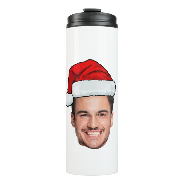 Bouteilles Isothermes Custom Face Photo Santa Hat Christmas (Devant)