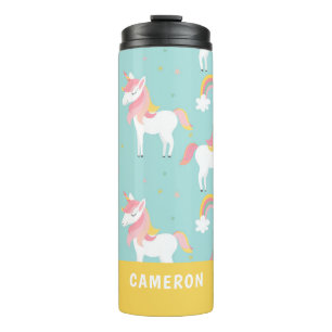 Bouteilles Isothermes Cute Aqua Unicorns Personnalisé
