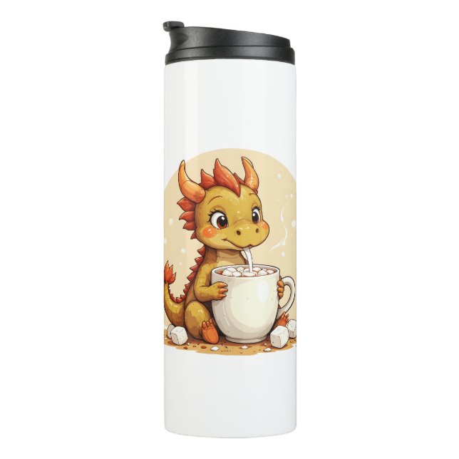 Bouteilles Isothermes Cute Baby Dragon Hot Chocolate Kids Kawaii Cozy De (Tourné sur la droite)