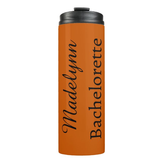 Bouteilles Isothermes Cute Burnt Orange Personnalisé Bridesmaid Thermal (Devant)