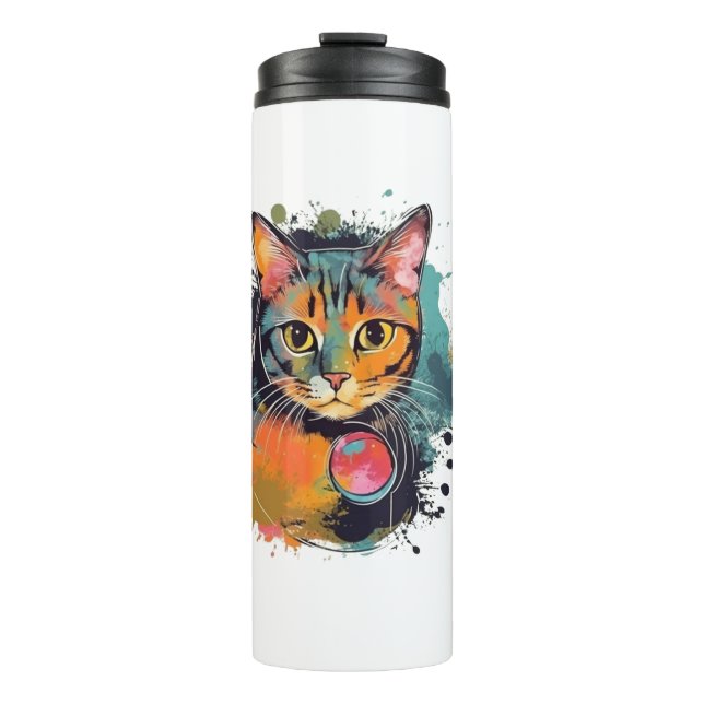 Bouteilles Isothermes cute cat design  (Devant)
