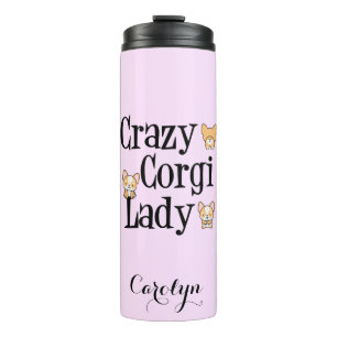 Bouteilles Isothermes Cute Crazy Corgi dame