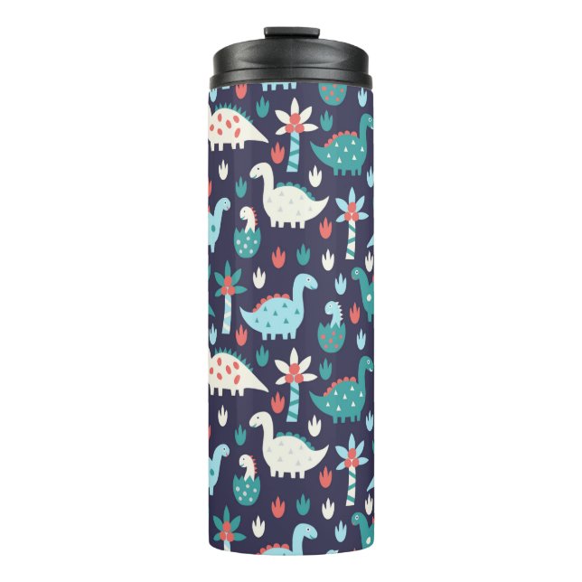 Bouteilles Isothermes Cute dinosaure sans couture motif (Devant)