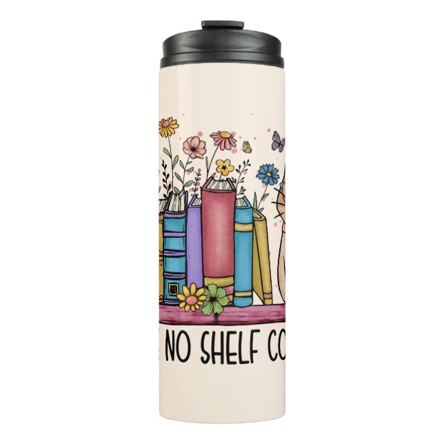Bouteilles Isothermes Cute Floral Livres et Chat (Devant)
