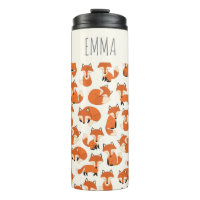 Cute Fox Woodland Automne Forest Motif