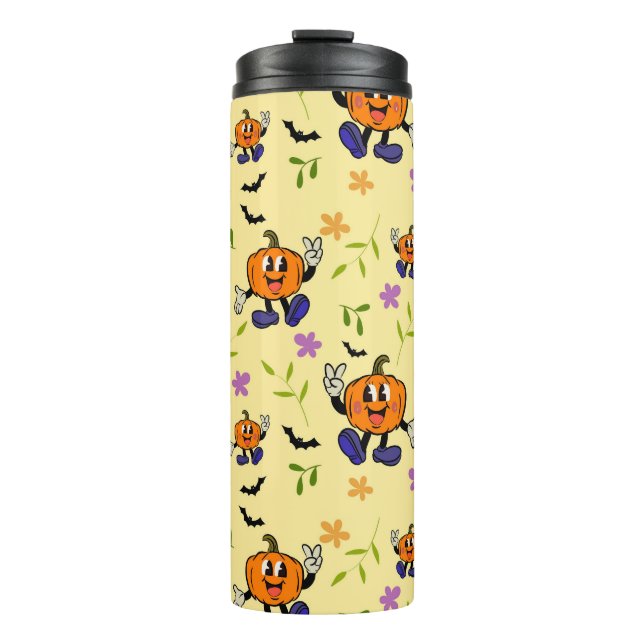 Bouteilles Isothermes Cute Halloween Pumpkin Seamless Pattern  (Devant)