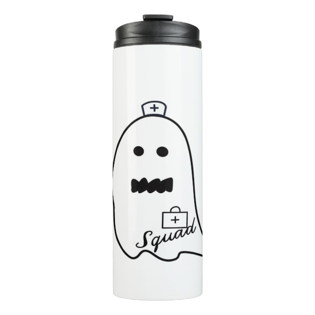 Bouteilles Isothermes Cute infirmière fantôme Halloween à la main à l'hô (Devant)