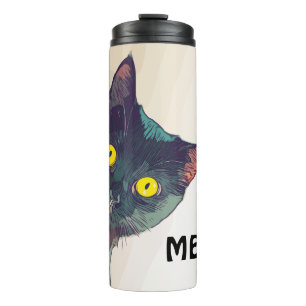 Bouteilles Isothermes Cute Peeking Conception Chat Tumbler Thermique