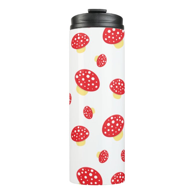 Bouteilles Isothermes Cute Red Spotty Toadstool Mushrooms Pattern (Devant)