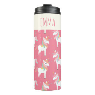 Bouteilles Isothermes Cute rose Unicorn Motif personnalisé