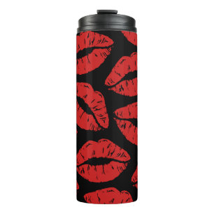 Bouteilles Isothermes Cute Rouge Lipstick Bisses Kiss Lips motif