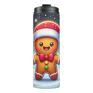 Bouteilles Isothermes Cute Whimsical Noël/homme en pain d'épices d'hiver