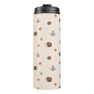 Bouteilles Isothermes Cute Woodland Hérisson et Motif de champignons