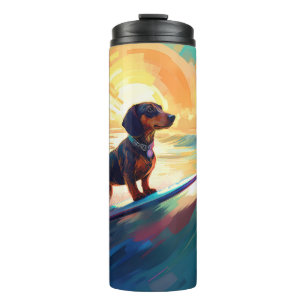 Bouteilles Isothermes Dachshund Beach Surf Peinture