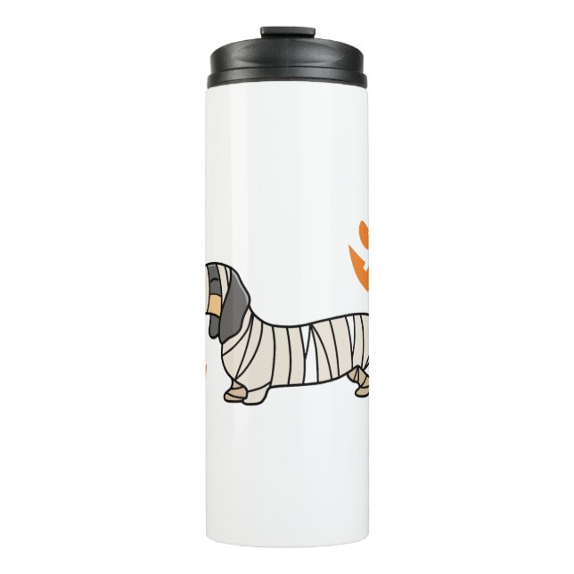 Bouteilles Isothermes Dachshund Chien Halloween Candy Corn Pleine lune (Devant)