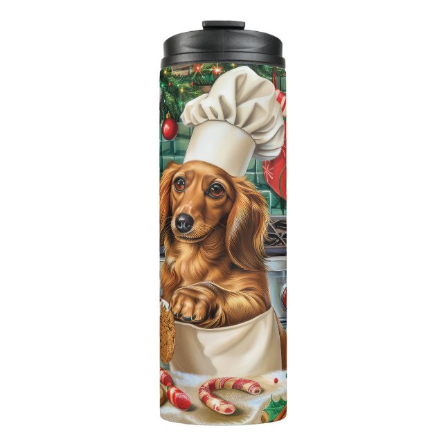 Bouteilles Isothermes Dachshund Gîtes : Noël festif (Devant)