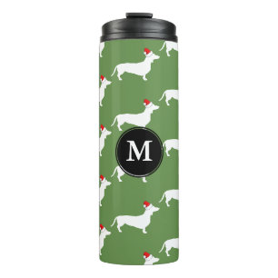 Bouteilles Isothermes Dachshunds de Noël et chapeaux de Père Noël avec i