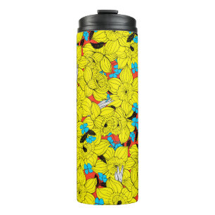 Bouteilles Isothermes Daffodiques motif floral printanier