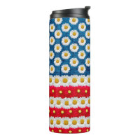 Daisy Floral American Flag USA Desk Table Lampe