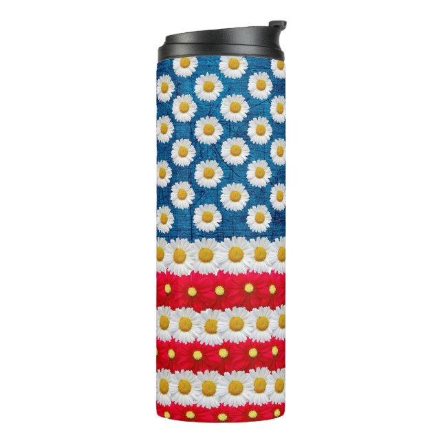 Bouteilles Isothermes Daisy Floral American Flag USA Desk Table Lampe (Tourné sur la gauche)