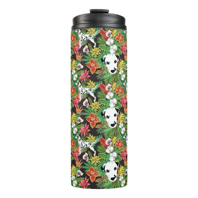 Bouteilles Isothermes Dalmatie Tropical Floral Jungle Chien Dalmatie (Devant)