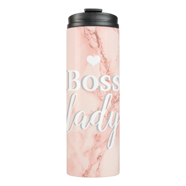 Bouteilles Isothermes Dame Boss en marbre rose (Devant)