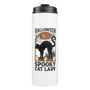 Bouteilles Isothermes Dame de chat d'Halloween Vintage T-shirt de chat n